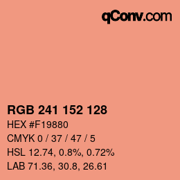 Color code: RGB 241 152 128 | qconv.com