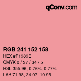 カラーコード: RGB 241 152 158 | qconv.com