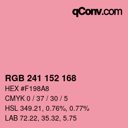 Color code: RGB 241 152 168 | qconv.com