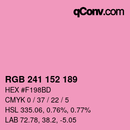 Color code: RGB 241 152 189 | qconv.com