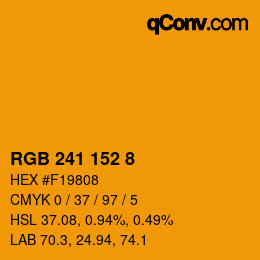 Color code: RGB 241 152 8 | qconv.com