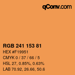 Color code: RGB 241 153 81 | qconv.com