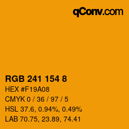 Color code: RGB 241 154 8 | qconv.com
