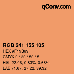 カラーコード: RGB 241 155 105 | qconv.com