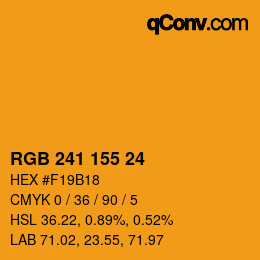 颜色代码: RGB 241 155 24 | qconv.com