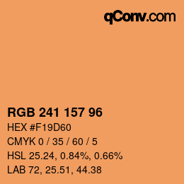 颜色代码: RGB 241 157 96 | qconv.com