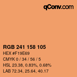 カラーコード: RGB 241 158 105 | qconv.com