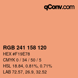 カラーコード: RGB 241 158 120 | qconv.com