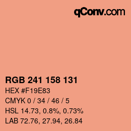 Color code: RGB 241 158 131 | qconv.com