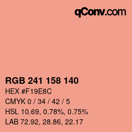 Color code: RGB 241 158 140 | qconv.com