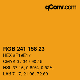 カラーコード: RGB 241 158 23 | qconv.com