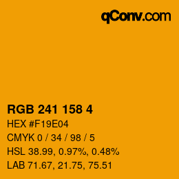 颜色代码: RGB 241 158 4 | qconv.com