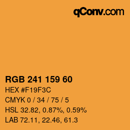 颜色代码: RGB 241 159 60 | qconv.com