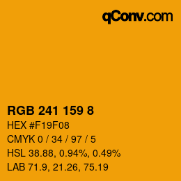 Color code: RGB 241 159 8 | qconv.com