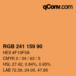 Color code: RGB 241 159 90 | qconv.com