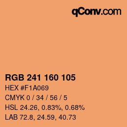 Color code: RGB 241 160 105 | qconv.com