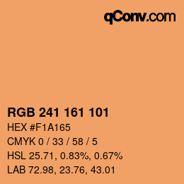 Color code: RGB 241 161 101 | qconv.com