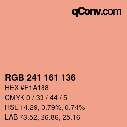 Farbcode: RGB 241 161 136 | qconv.com