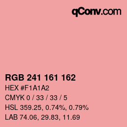 Color code: RGB 241 161 162 | qconv.com