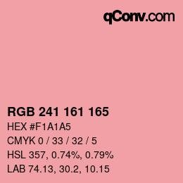 カラーコード: RGB 241 161 165 | qconv.com