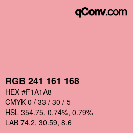 Color code: RGB 241 161 168 | qconv.com
