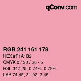 Color code: RGB 241 161 178 | qconv.com