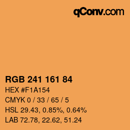Color code: RGB 241 161 84 | qconv.com