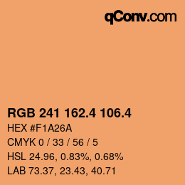 カラーコード: RGB 241 162.4 106.4 | qconv.com