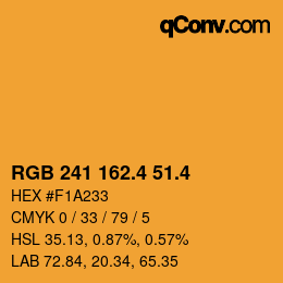 カラーコード: RGB 241 162.4 51.4 | qconv.com