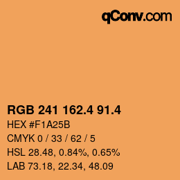 カラーコード: RGB 241 162.4 91.4 | qconv.com