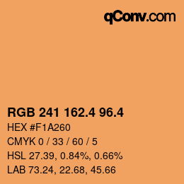 カラーコード: RGB 241 162.4 96.4 | qconv.com