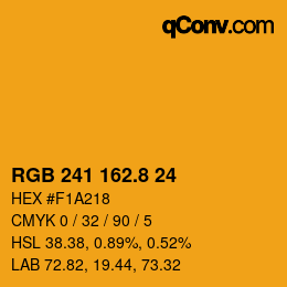 カラーコード: RGB 241 162.8 24 | qconv.com
