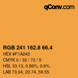 カラーコード: RGB 241 162.8 66.4 | qconv.com