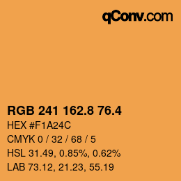 カラーコード: RGB 241 162.8 76.4 | qconv.com