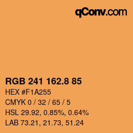 カラーコード: RGB 241 162.8 85 | qconv.com