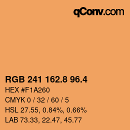 カラーコード: RGB 241 162.8 96.4 | qconv.com