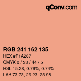 Color code: RGB 241 162 135 | qconv.com