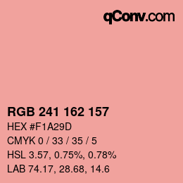 Farbcode: RGB 241 162 157 | qconv.com