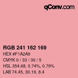 Color code: RGB 241 162 169 | qconv.com