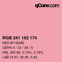 Color code: RGB 241 162 174 | qconv.com