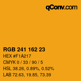 Color code: RGB 241 162 23 | qconv.com