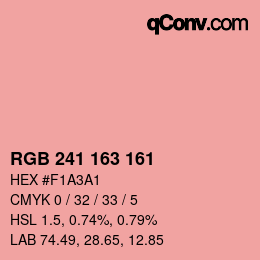 Color code: RGB 241 163 161 | qconv.com