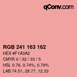 Color code: RGB 241 163 162 | qconv.com
