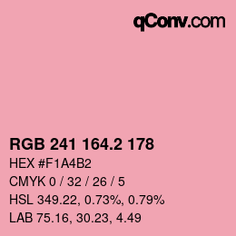 カラーコード: RGB 241 164.2 178 | qconv.com