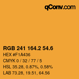カラーコード: RGB 241 164.2 54.6 | qconv.com