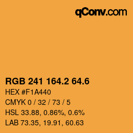カラーコード: RGB 241 164.2 64.6 | qconv.com
