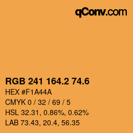カラーコード: RGB 241 164.2 74.6 | qconv.com