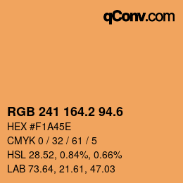 カラーコード: RGB 241 164.2 94.6 | qconv.com