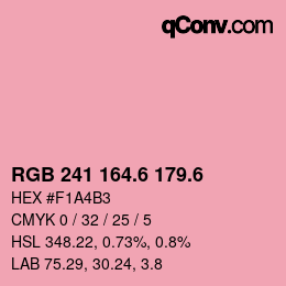 カラーコード: RGB 241 164.6 179.6 | qconv.com