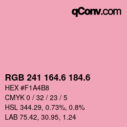 カラーコード: RGB 241 164.6 184.6 | qconv.com